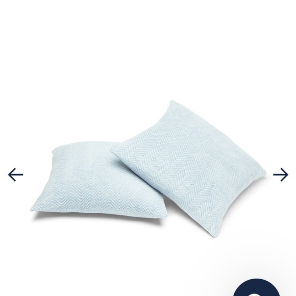 NWT ChappyWrap Pillow Cover Set, 20x20 in Bayside Herringbone Sky - Picture 5 of 5